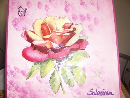 tableau en bois rose 3D